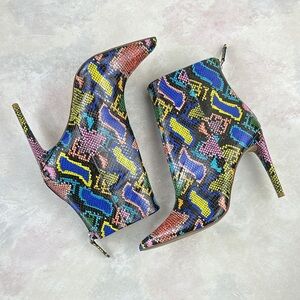 Steve Madden HALENA Ankle Boots Women’s‎ Colorful Snakeskin Patterned